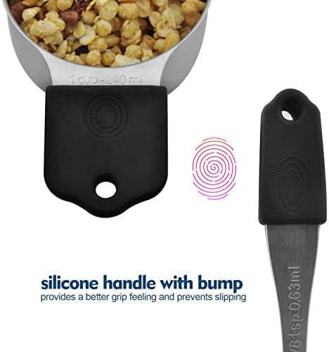 Magnetic Measuring Cups Set, 7 Pieces 18/8 Stainless Steel Stackable