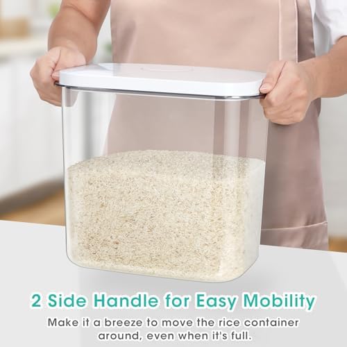 Large Rice Storage Container 20 - 25 Lbs, Airtight Dry Food Flour