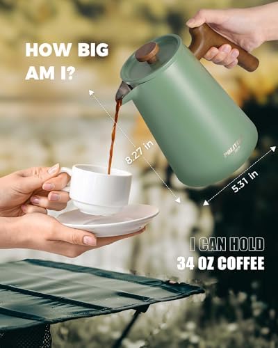 POLIVIAR 34 oz French Press Coffee Maker