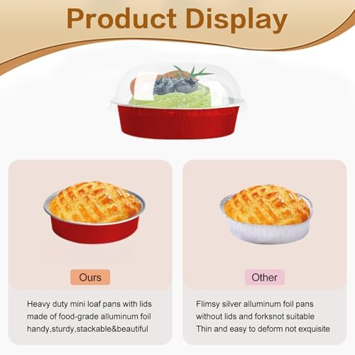 Mini Cake Pans With Lids And Spoons, Baking Tins For Round Small