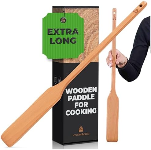 Wooden Paddle for Cooking, 24" Beech Crawfish & Stirring Paddle for