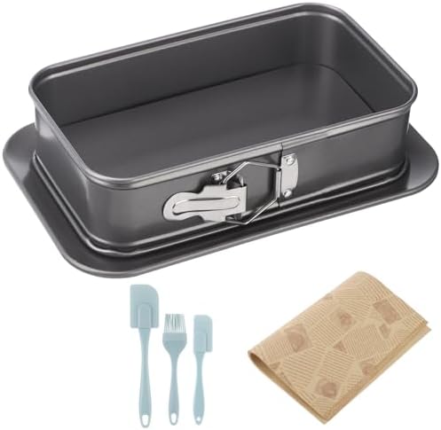 Rectangular Springform Cake Pan, Carbon Steel Non Stick Baking Pan