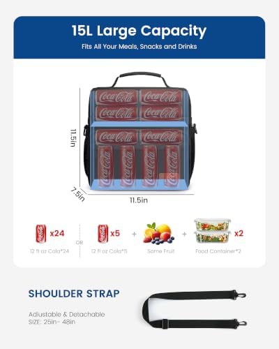 LOVEVOOK Lunch Bag for Men Women, Large Insulated Lunch Box Cooler
