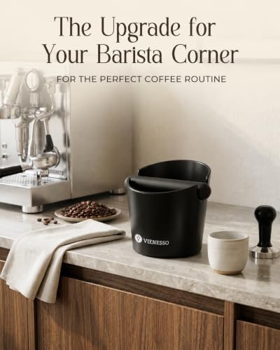 Espresso Knock Box, Coffee Grounds Bin for Espresso Machine, Quiet