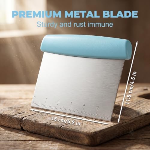 Multi-Purpose Bench Scraper – Dough Cutter & Chopper with Measurement