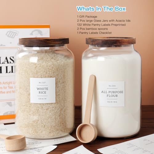 CZSZYGHBAO 2 PCS 1 Gallon Glass Storage Jars