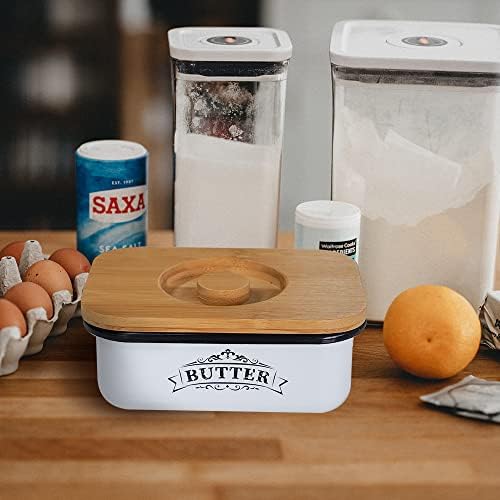 SOTECH Butter Dish with Lid Farmhouse Style Butter Jar for Countertop
