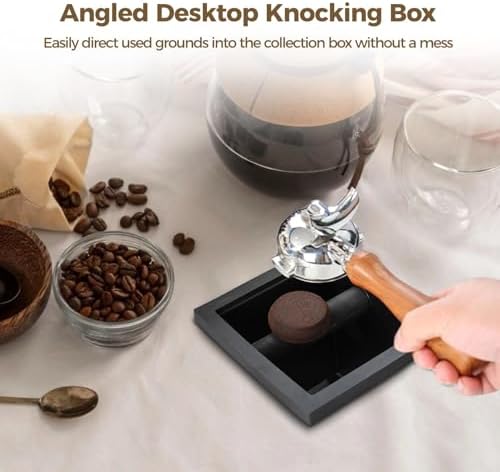 Espresso Coffee Ground Knock Box Chute, Desktop Knocking Residue Box