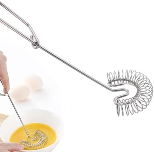 2PCS Egg Yolk White Separator Stainless Steel Spring Coil Mixer Dual
