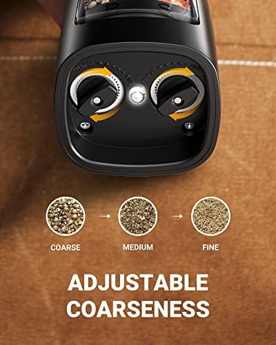 Sangcon 2-in-1 Electric Salt and Pepper Grinder with LED Light