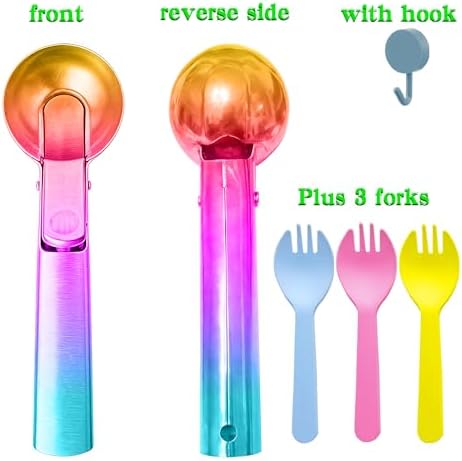 Ice cream scoop, a portable stainless steel ice cream scoop with