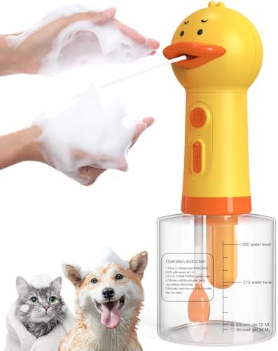 Electric Dog Shampoo Dispenser Dog Shampoo Sprayer Duck Shampoo Foamer