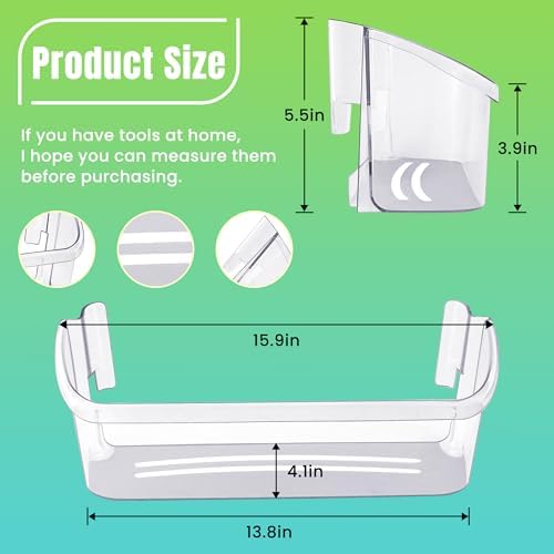 AMI PARTS 240323002 Refrigerator Door Shelf - Bottom 2 PACK