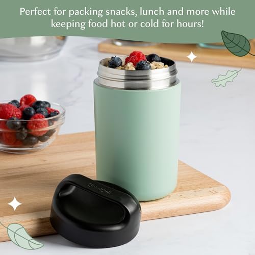 Goodful Stainless Steel Food Jar, Double Wall Vacuum Sealed Insulated