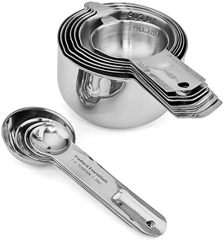 Hudson Essentials Stainless Steel Measuring Cups and Spoons Set