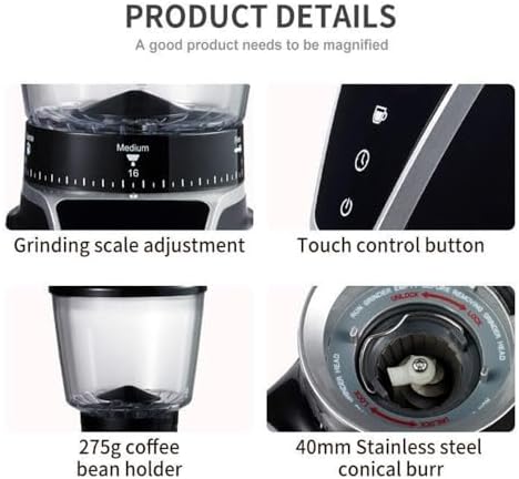 Electric Burr Coffee Grinder, 31 Grind Settings
