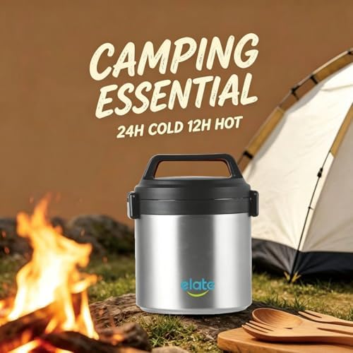 Elate 2-Quart/64oz Camp Crock Thermos Wide-Mouth Thermal Container