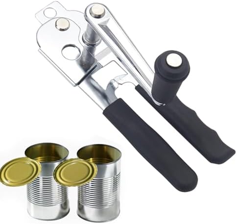 Heavy Duty Hand Crank Manual Can Opener, Stainless Steel Safety Can