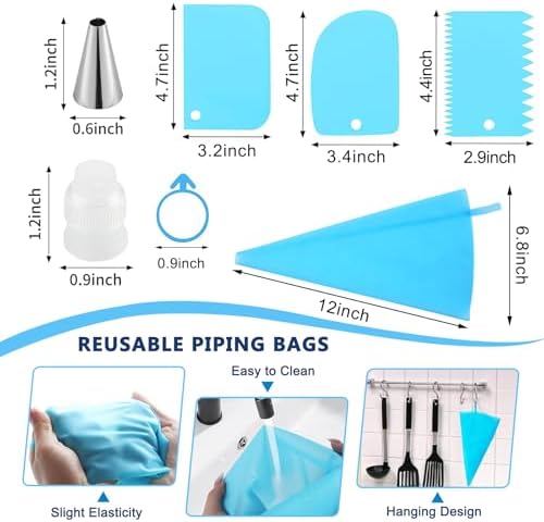 Cake Decorating Kit with Piping Bags and Tips Set