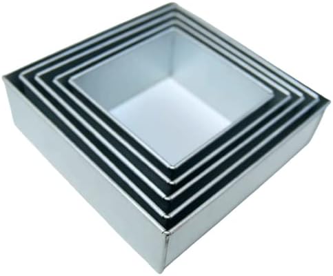 5 Tier Square Baking Pan Set Multilayer Cake Molds For Birthday