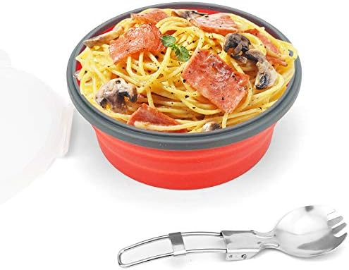 CCyanzi 1200ml Collapsible Camping Bowl Silicone Food Storage