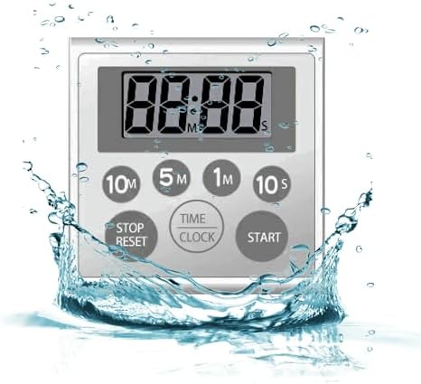 Digital Waterproof Shower Timer with Large LCD Display