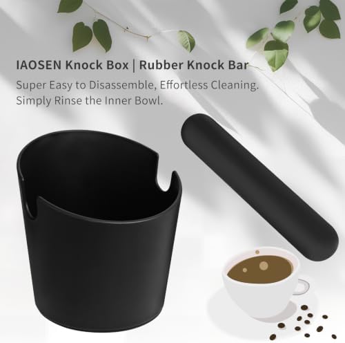 IAOSEN 5inch Knock Box Espresso Knock Box Silicone coffee Tamper Mat