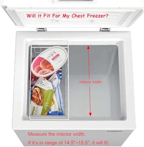 Chest Freezer Organizer Baskets - 16.5" Deep Freezer Bins for Frozen