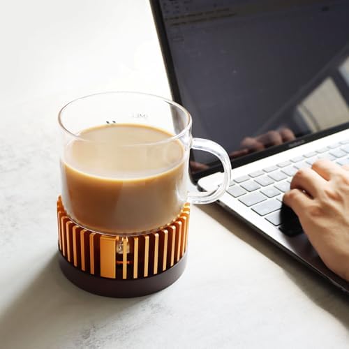 Tea Warmer, Aluminum Alloy & Wood, for Heating Tea Coffee Milk
