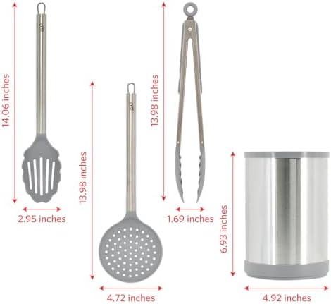 Glad Kitchen Utensils Set, 8pcs - Nonstick Cooking Tools with
