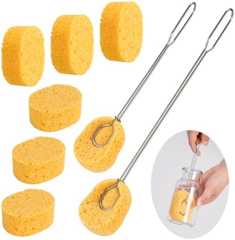 Cellulose Sponge Bottle Brush Set with Long & Short Handles