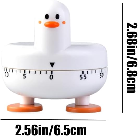 Cooking Timer Cute Duck Kitchen Timer 60 Minute Wind Up Mechanical Rotating - Image 2