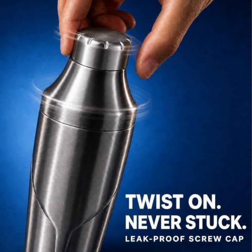 Lexenic 24oz Double Wall Vacuum Insulated Cocktail Shaker,Martini