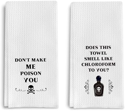 Funny Kitchen Towels - Set of 2, Dish Towels with Saying, Tea Towels