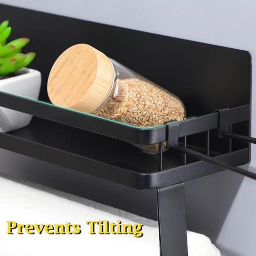 DELITON Magnetic Paper Towel Holder for Fridge, Black