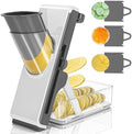 Mandoline Slicer, Adjustable, White Light Grey