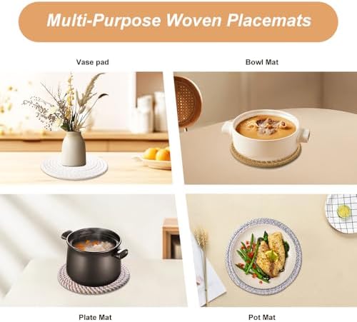 8 Inch Trivets for Hot Dishes,Hot Pads with Storage Basket, Pot