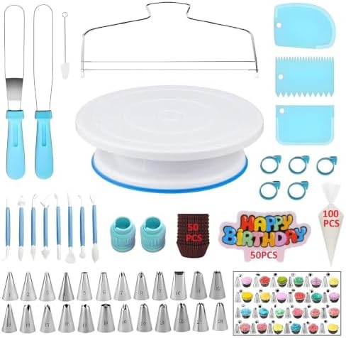 Cake Decorating Kit, 248 Pcs Baking Supplies (Blue)