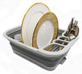 SAMMART Collapsible Dish Drainer with Drainer Board - Foldable Drying
