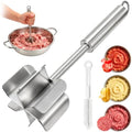 TRELC 304 Stainless Steel Meat Masher, 6 Blade Ground Beef Chopper
