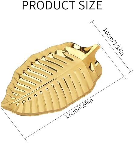 Gold Leaf Spoon Rest for Kitchen Counter and Stove Top, 6.7inch
