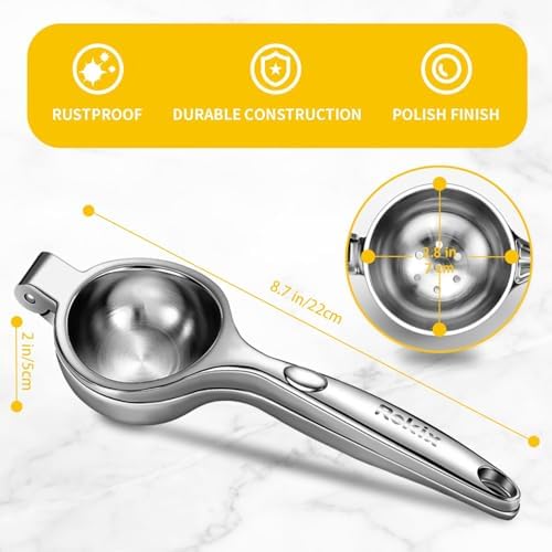 Rekix Lemon Squeezer, 8.7" Manual Citrus Juicer