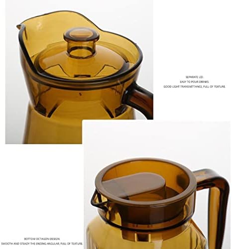 Acrylic Water Juice Pitcher Glass Pitcher Pouring Jug with Lid Hot