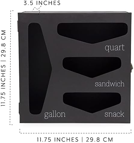 AuldHome Design Enamelware Kitchen Bag Organizer (Black), Farmhouse