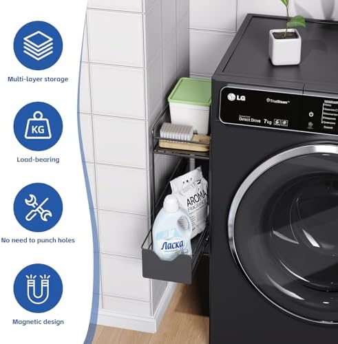 2 Tier Magnetic Shelves for Washing Machine