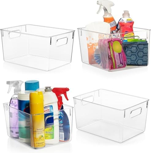 ClearSpace Clear Plastic Storage Bins, Pantry Organizers