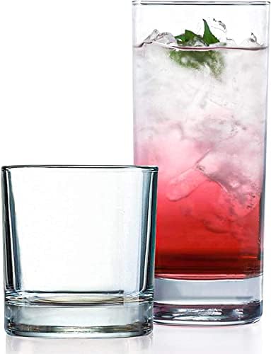 Le'raze 8pc Drinking Glasses Dishwasher Safe Everyday Durable