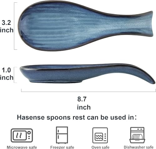 Spoon Rest for Stove Top, Ceramic Large 8.7 Inch Spoon Holder for