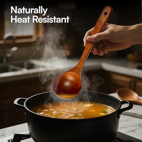 7-Piece Teak Wooden Cooking Utensil Set