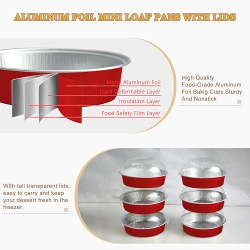 Mini Cake Pans With Lids And Spoons, Baking Tins For Round Small